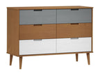 Brown Pine Wood Dresser, 113 x 40 x 80 cm