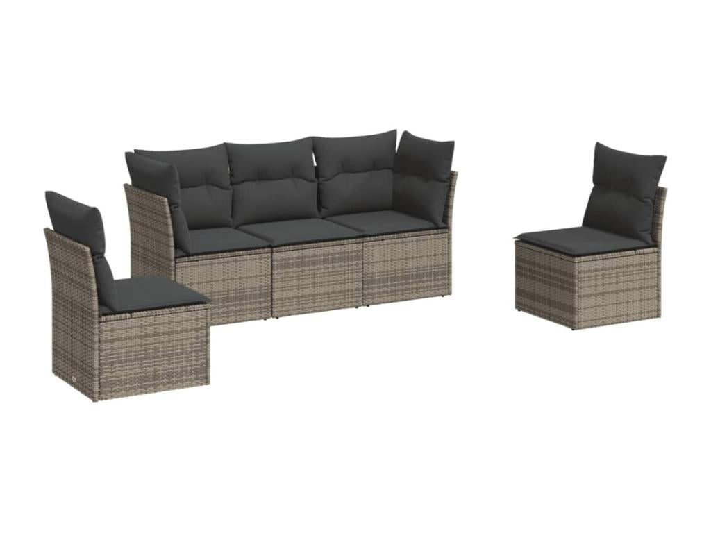 Gray Woven Resin Wicker Outdoor Furniture Set - dlz1766585814954