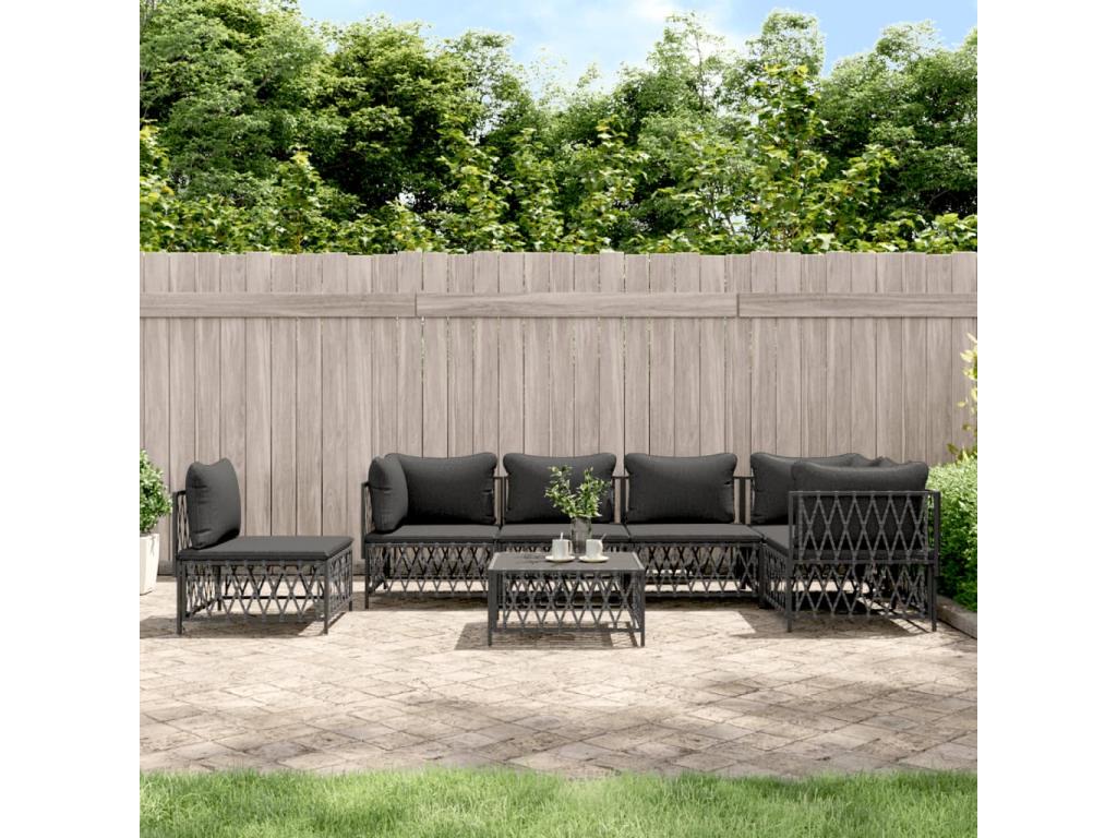 Anthracite Outdoor Furniture Set - dlz1766585578036