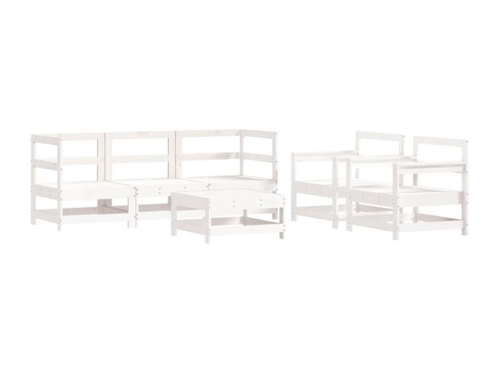 White Solid Wood Outdoor Furniture Set - dlz1766586052355