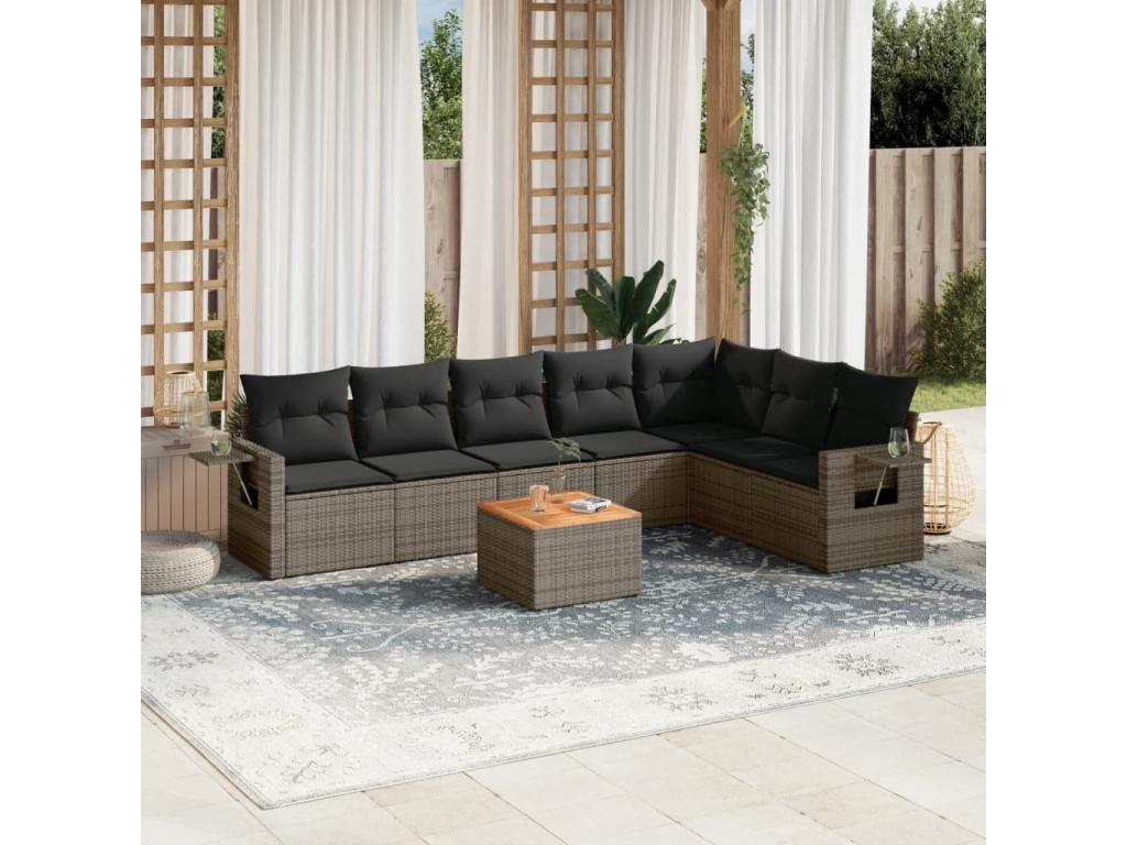 Gray Woven Resin Wicker Outdoor Furniture Set - dlz1766585758223