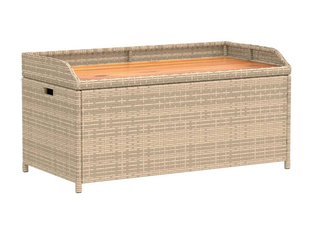 Brown Woven Resin Wicker Bench