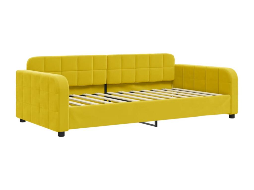 Yellow Velvet Mattress, 90 x 200 cm