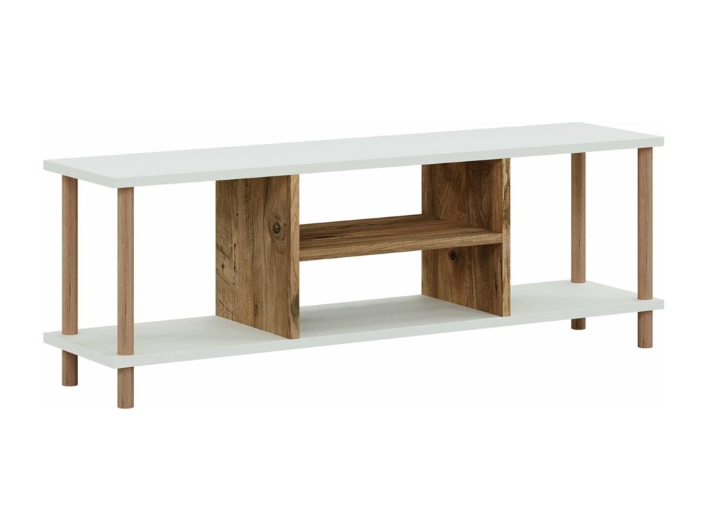White TV Stand, 120 x 29 x 43 cm