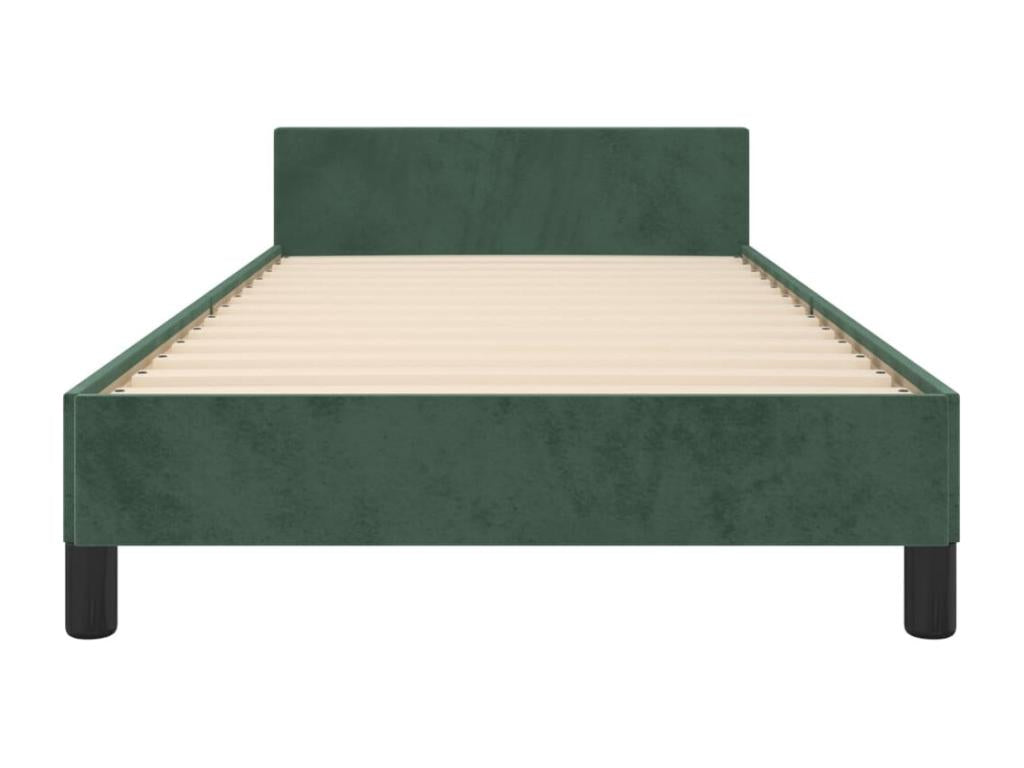 Green Velvet Bed Frame, 80 x 200 cm