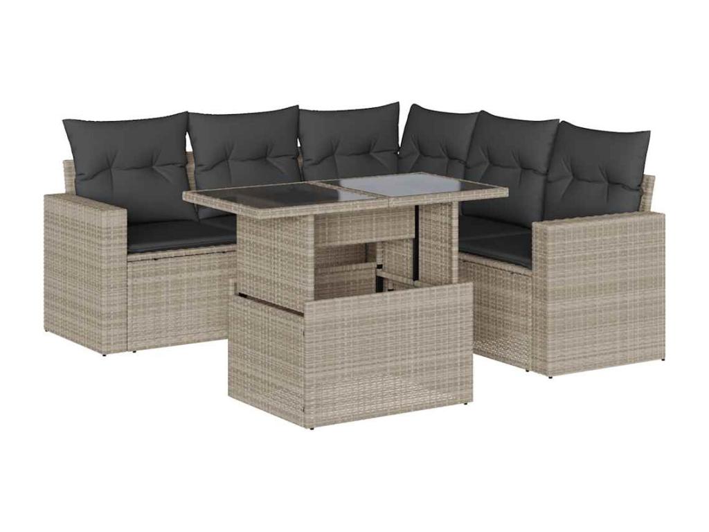 Gray Woven Resin Wicker Outdoor Furniture Set - dlz1766585891264