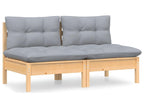 Gray Pine Wood Sofa