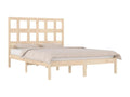 Brown Pine Wood Bed Frame, 120 x 190 cm