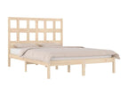 Brown Pine Wood Bed Frame, 120 x 190 cm