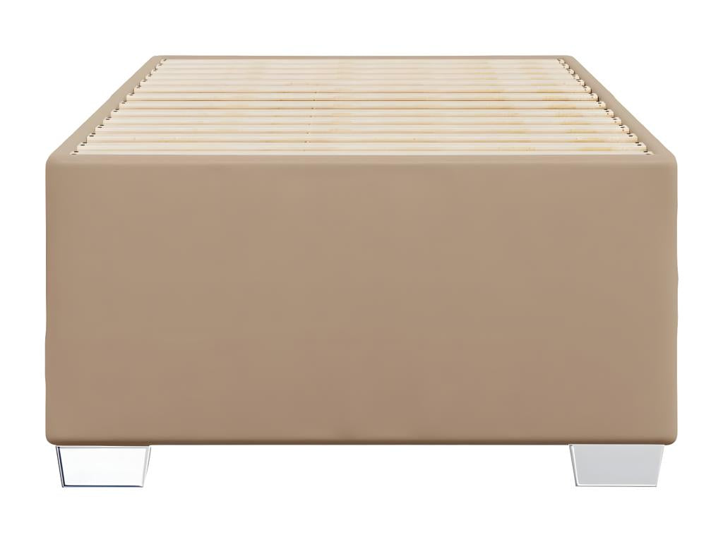 Brown Faux Leather Bed Frame, 80 x 200 cm