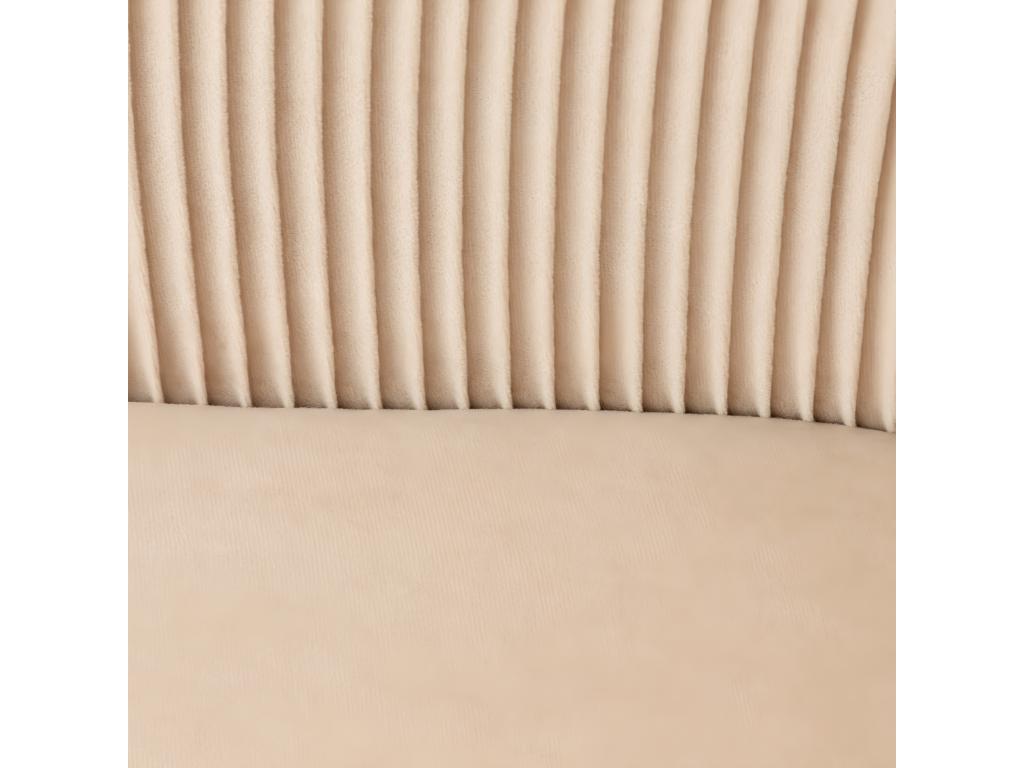 Beige Velvet Accent Chair