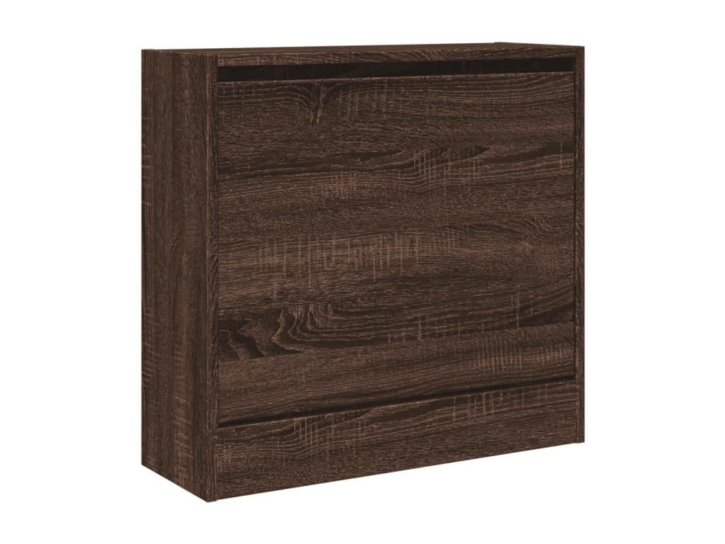 Brown Engineered Wood Wardrobe, 60 x 21 x 57 cm