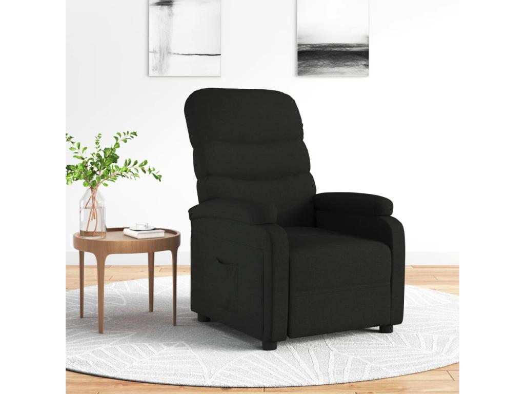 Black Fabric Accent Chair
