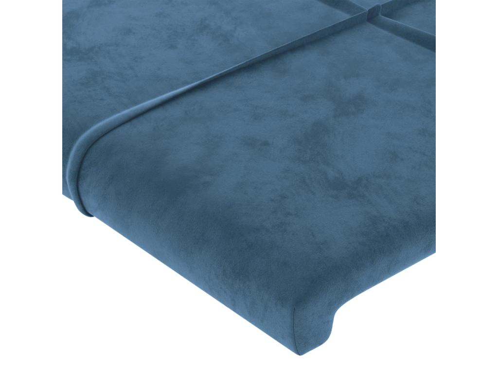 Blue Velvet Bed, 100 x 5 x 78 cm