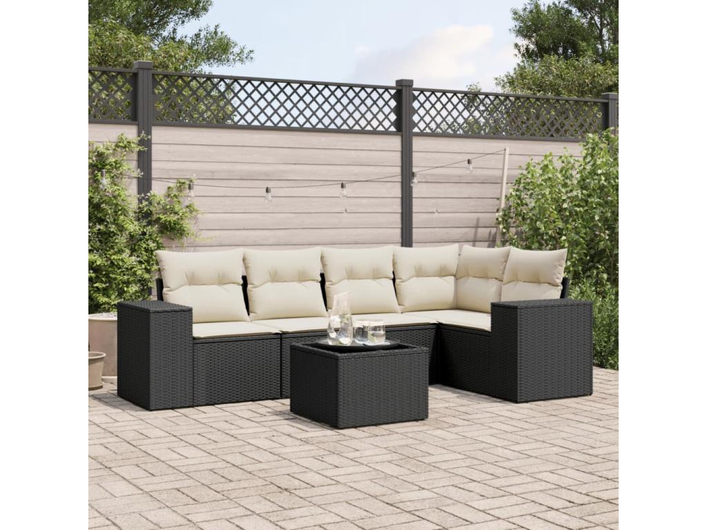 Black Woven Resin Wicker Outdoor Furniture Set - dlz1766585782888