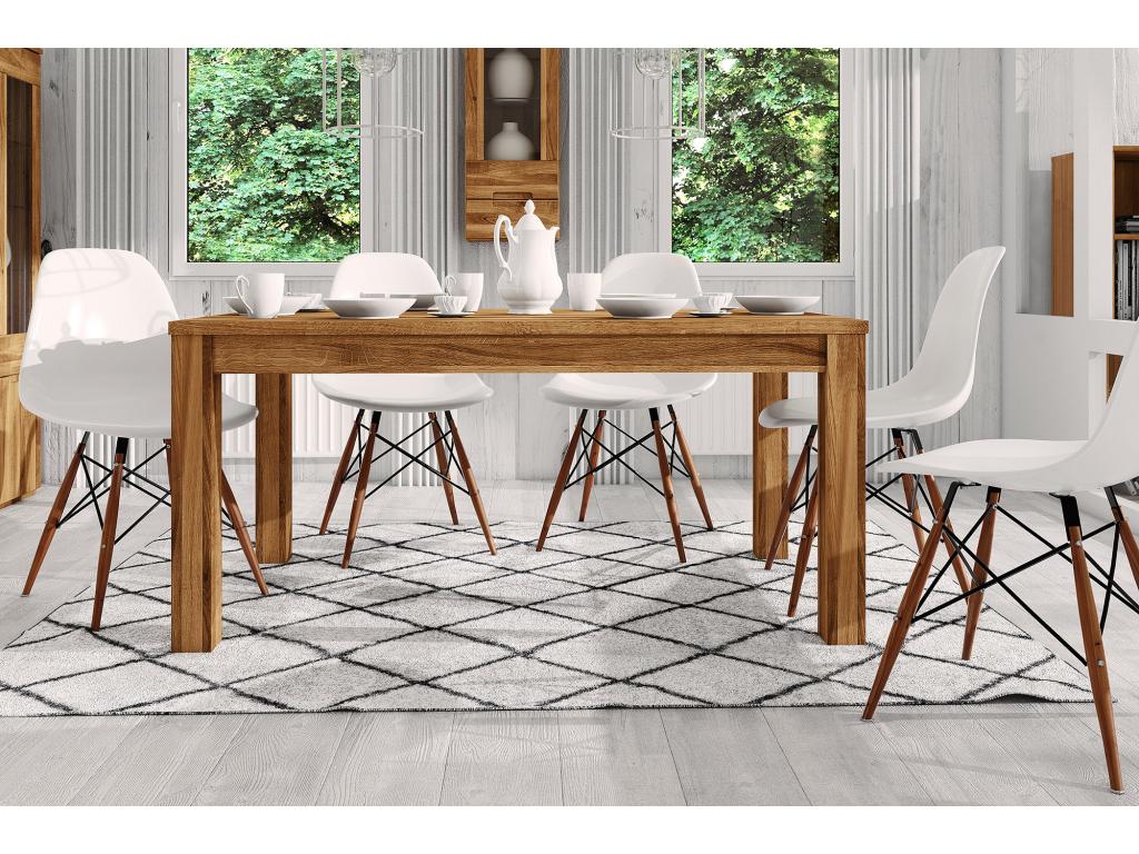 Natural Oak Wood Table, 90 x 160 cm