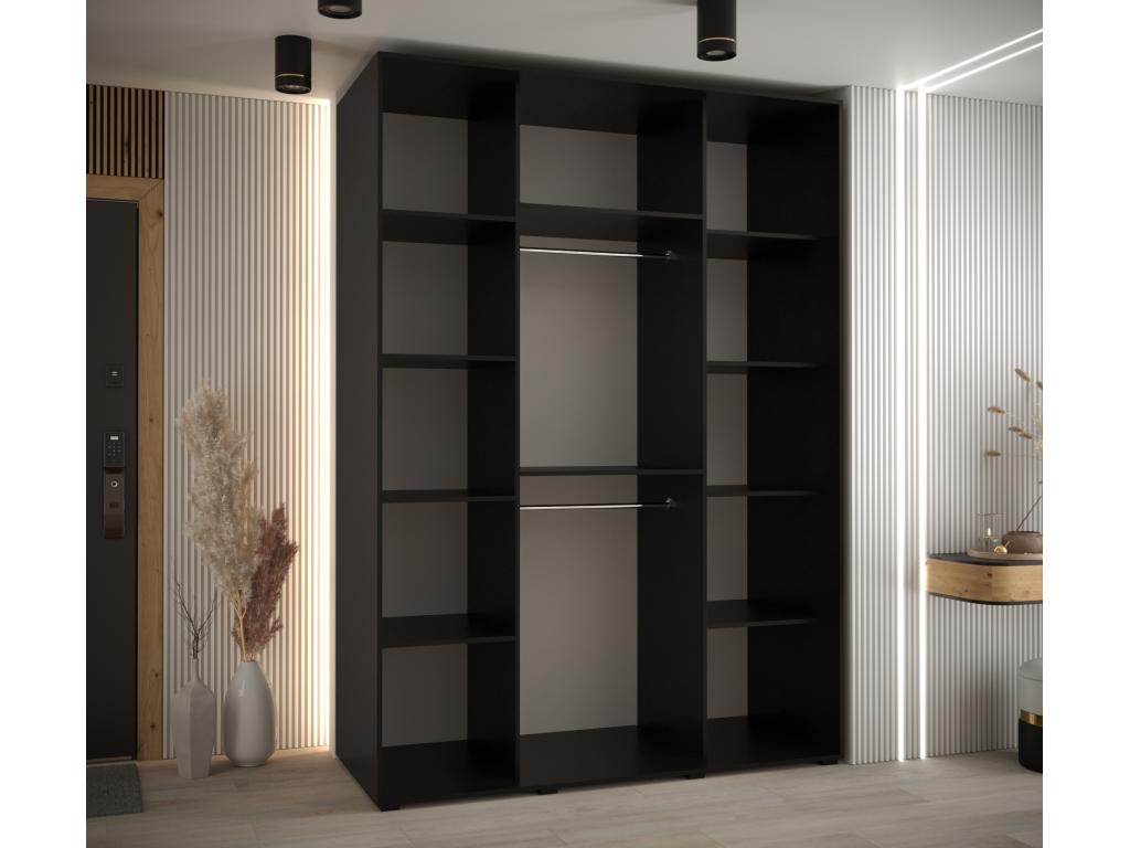 Black Wardrobe, 160 x 60 x 235.2 cm