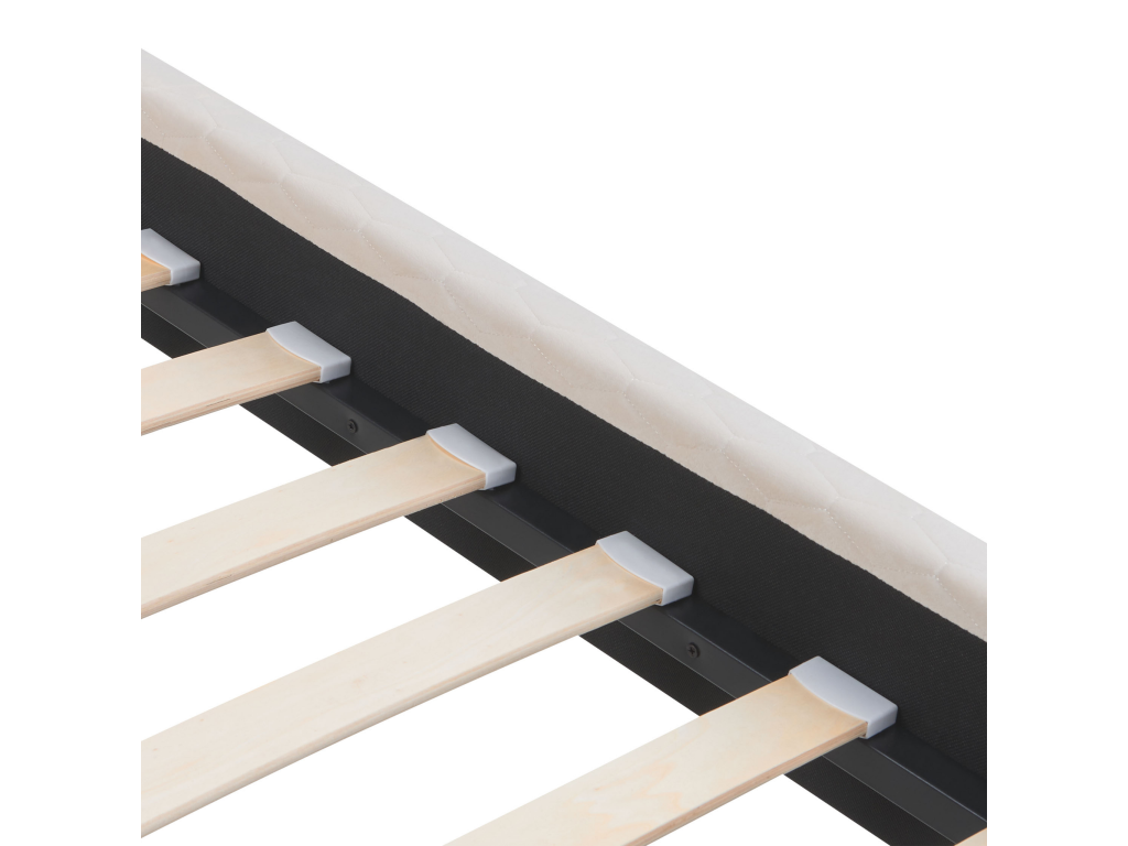 White Velvet Bed, 160 x 200 cm