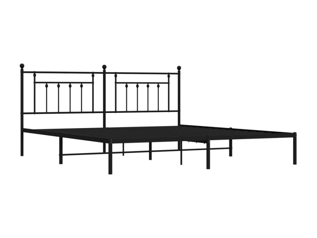 Black Metal Bed Frame, 193 x 203 cm