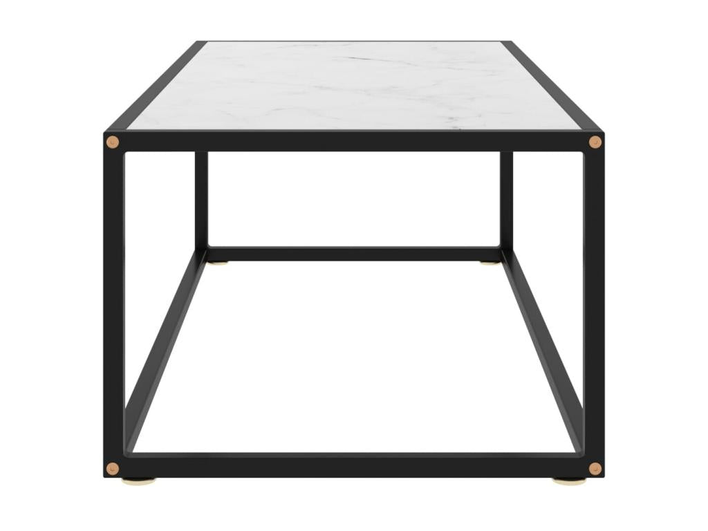 Black Glass Coffee Table, 100 x 50 x 35 cm