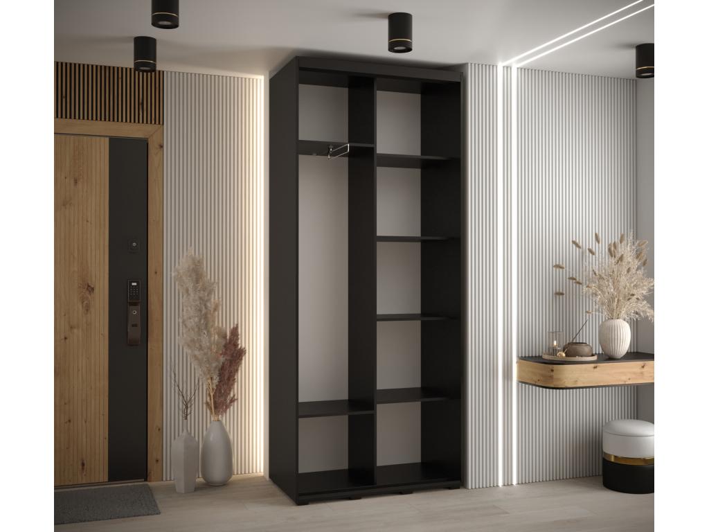 Black Wardrobe, 110 x 45 x 205.2 cm