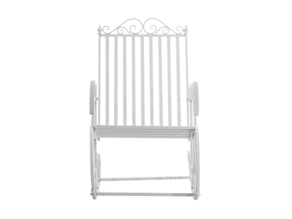 White Metal Accent Chair