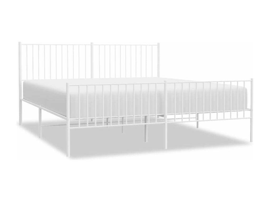 White Metal Bed Frame, 180 x 200 cm - dlz1766585847103
