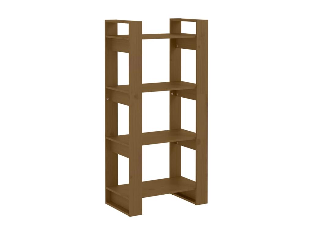 Brown Solid Wood Bookcase, 60 x 35 x 125 cm