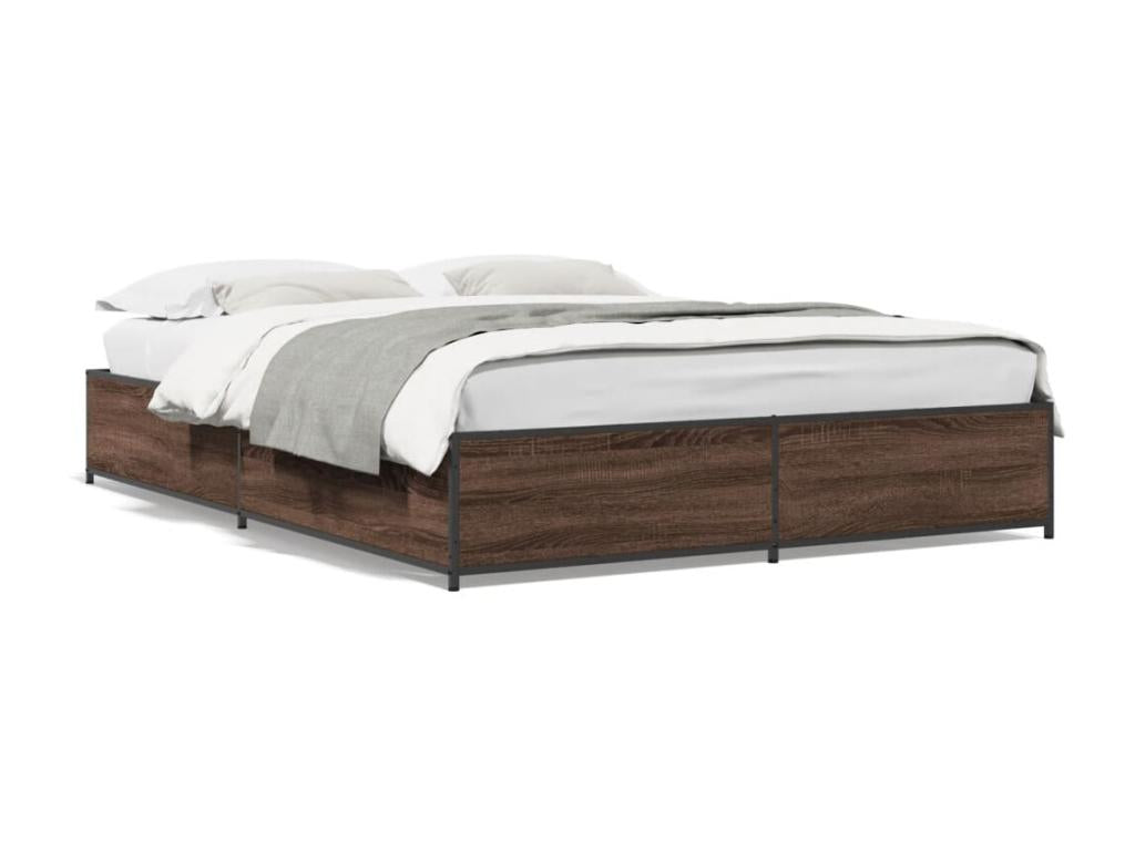 Brown Engineered Wood Bed Frame, 120 x 190 cm