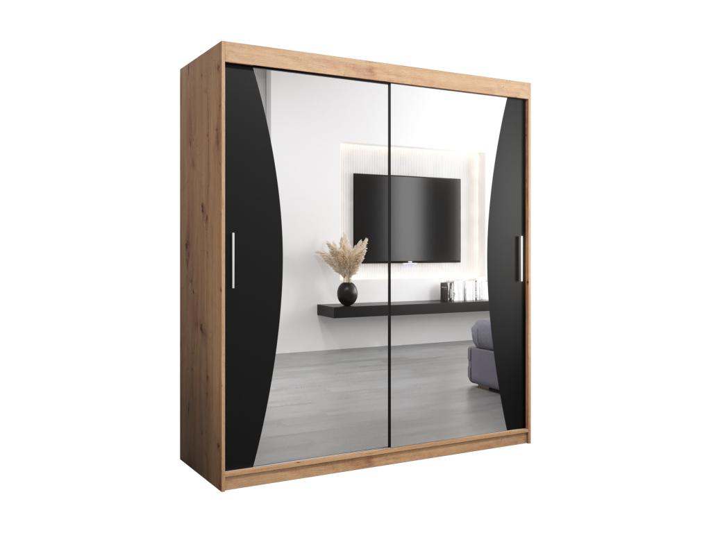 Black Wardrobe, 180 x 62 x 200 cm