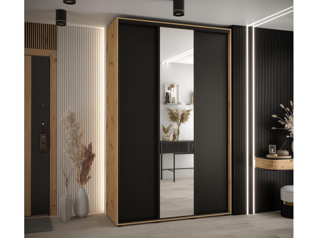 Black Wardrobe, 160 x 60 x 235.2 cm - dlz1766585575536